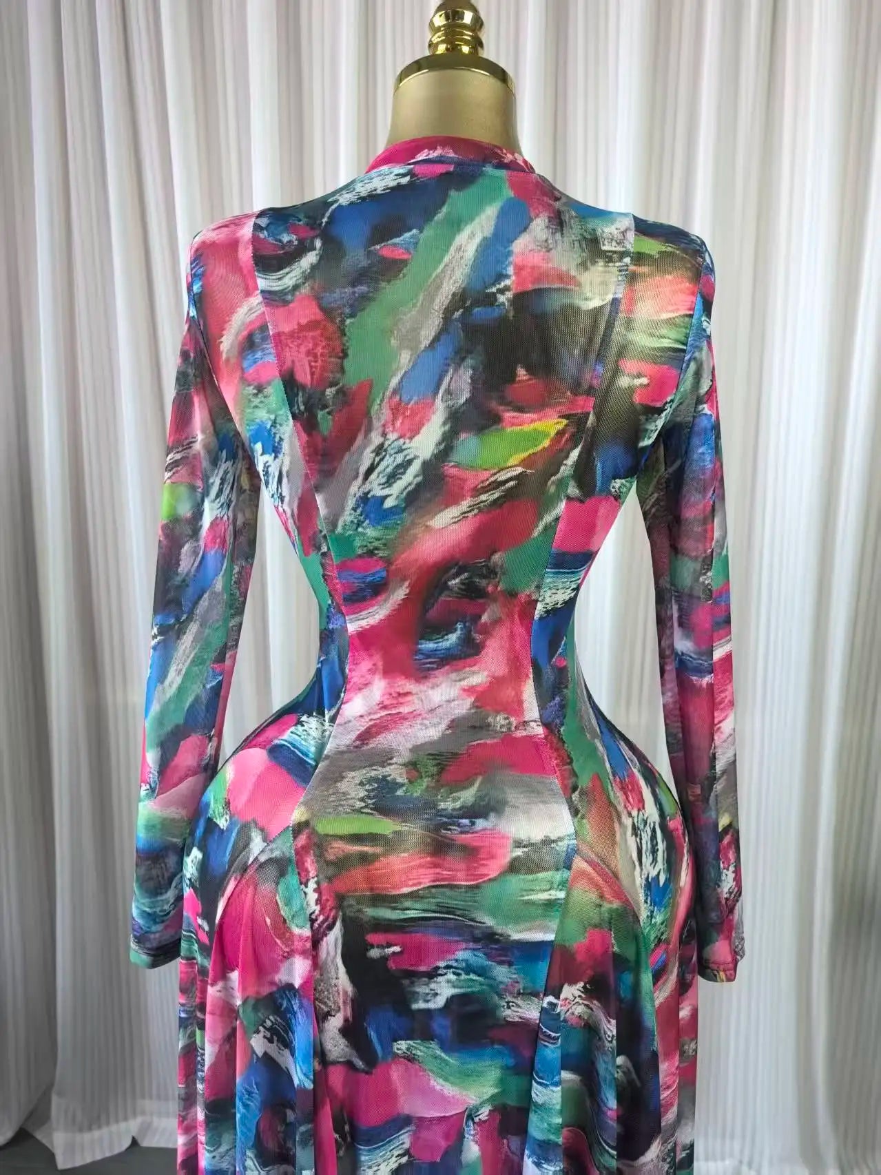 Big Swing Tie Dye Maxi Dress – Floor-Length Beach & Evening Dress
