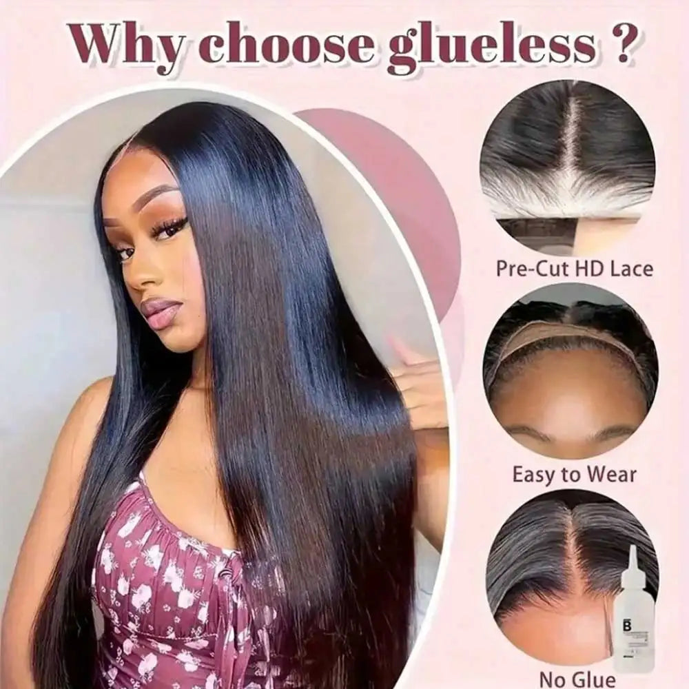 40-42 Inch Bone Straight Wig - 13x4/13x6 HD Lace 220-250% Density