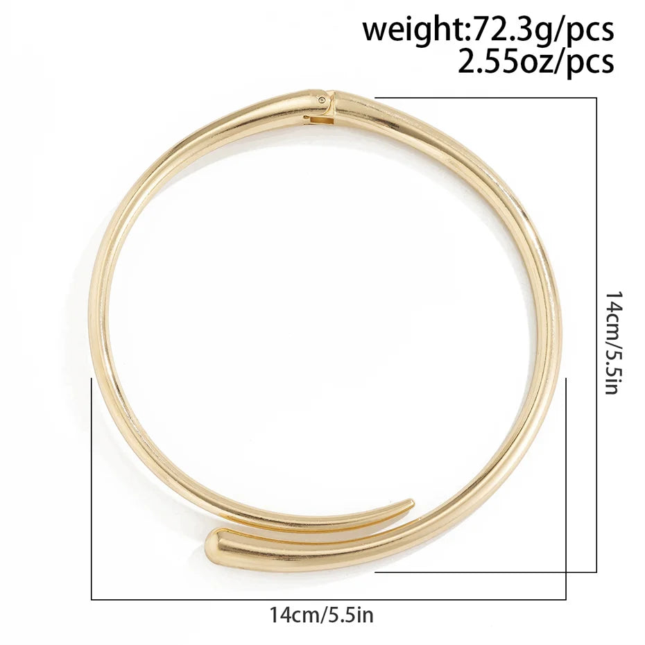 Punk Water Drop Bridal Set – Torques Choker, Cuff Bangle & Adjustable Rings