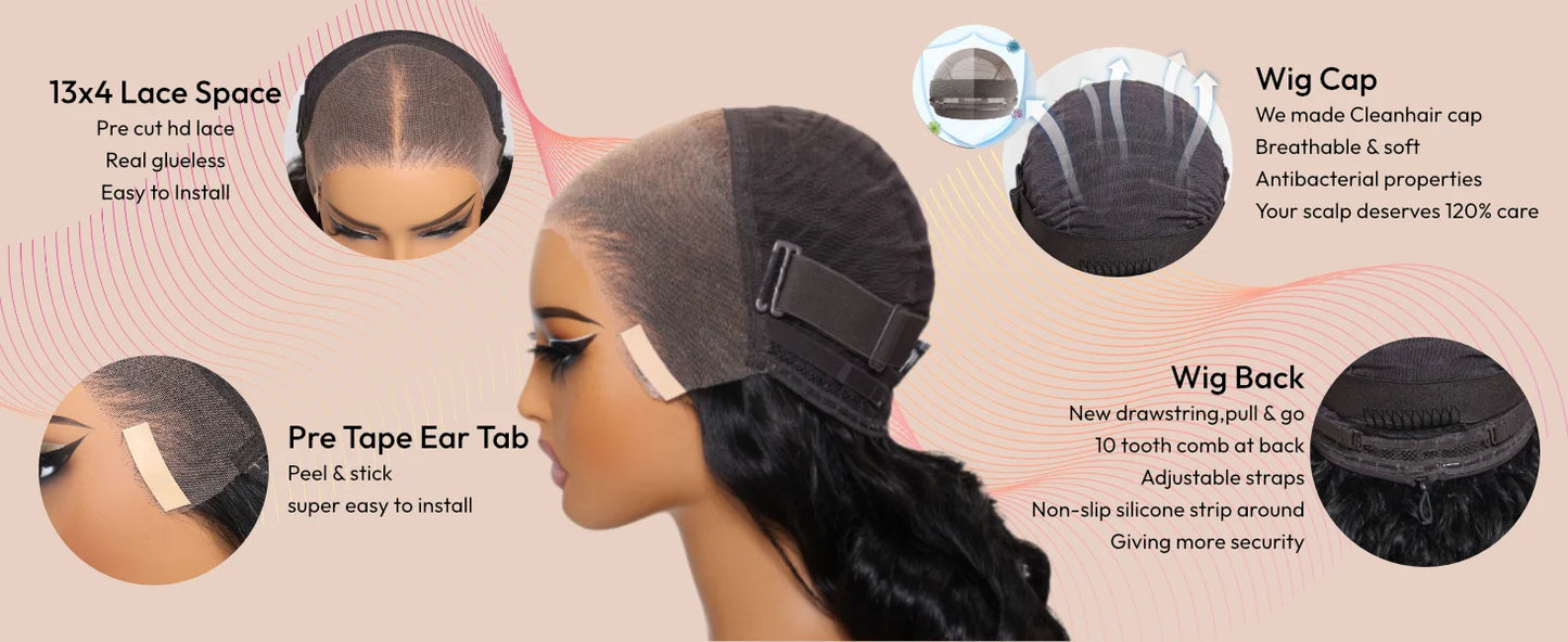 Yaki Straight Bob Wig - 7x5 & 13x4 Lace Pre Cut Glueless 150% Density