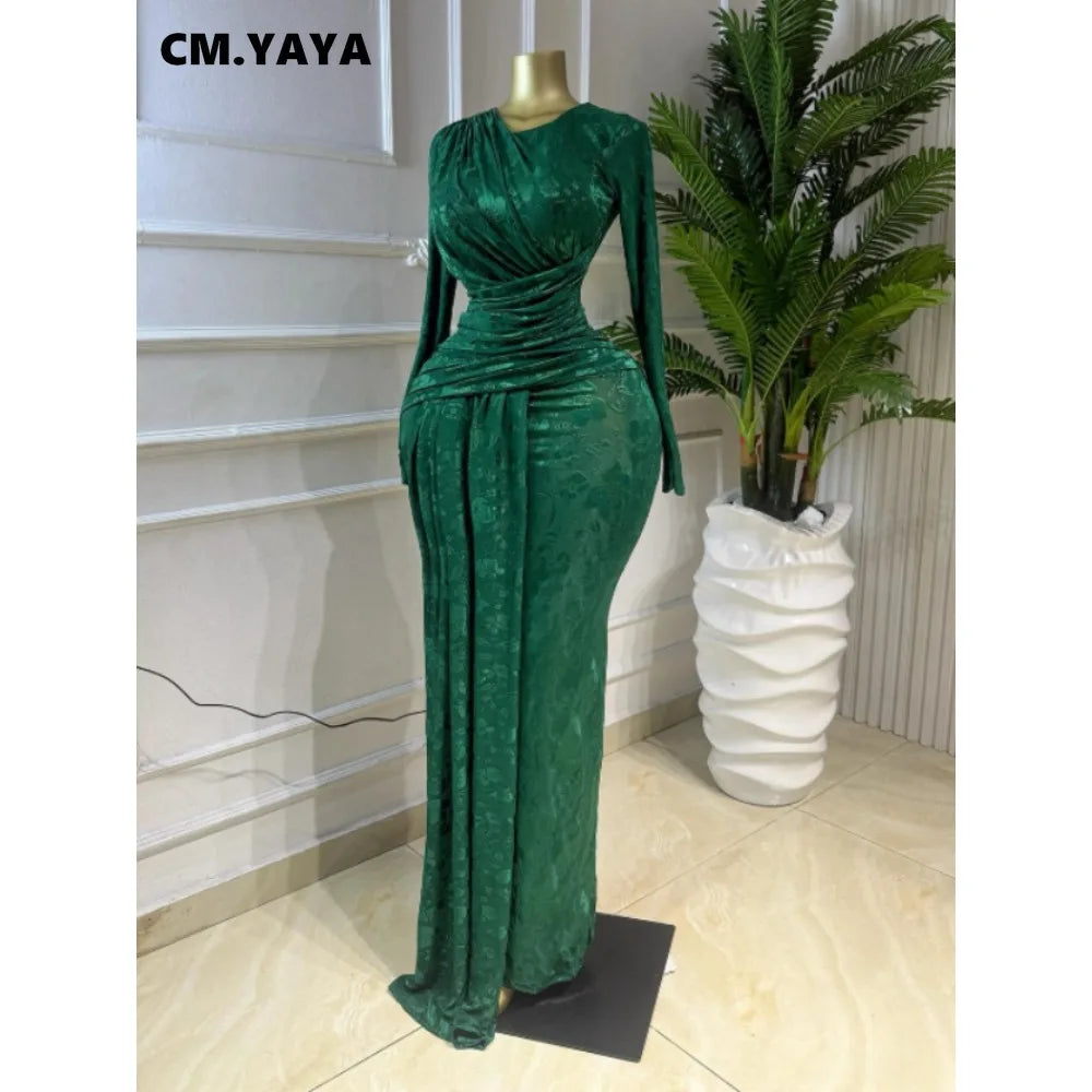 Draped Ruched Waist Maxi Dress