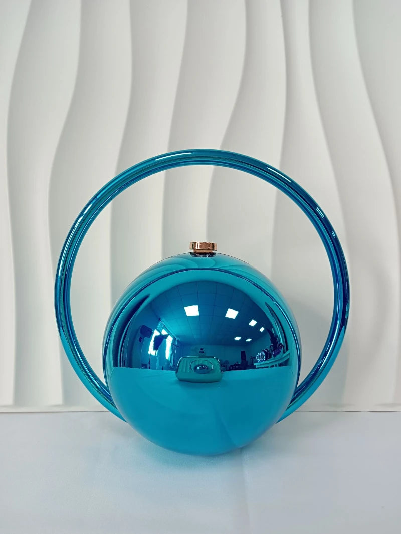 Marble Sphere Evening Clutch – Designer Electroplated Handbag