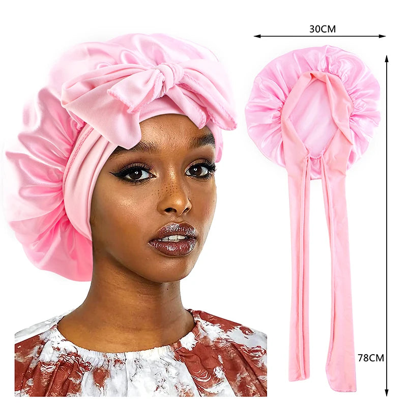 Satin Sleeping Cap – Silky Bonnet Edge Wrap & Shower Night Cap