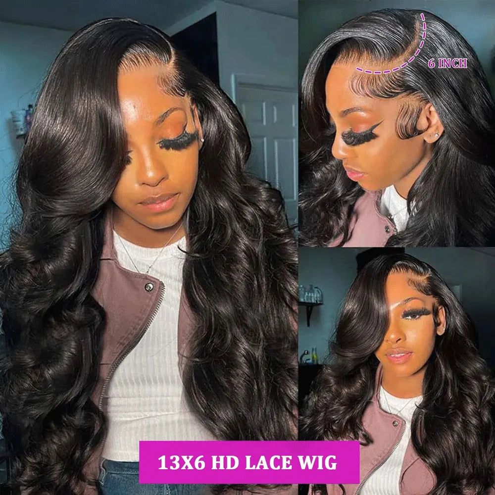 Body Wave Lace Front Wig - 13x6/13x4/5x5 Glueless 180-250% Density