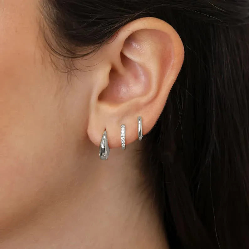 Geometric Ball Stud Earrings – Stainless Steel Gold & Silver