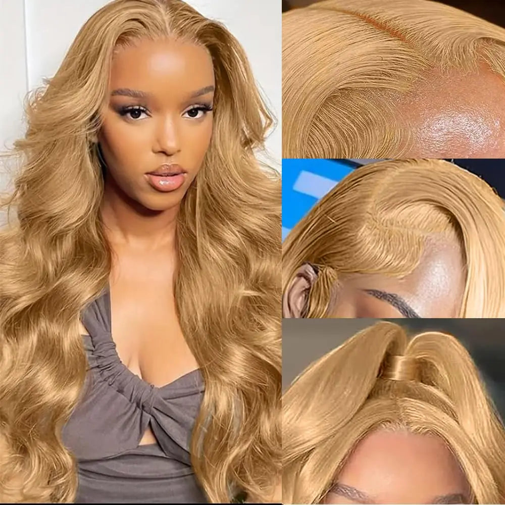 27 Honey Blonde Body Wave Wig - 13x4/13x6 HD Lace 180-250% Density
