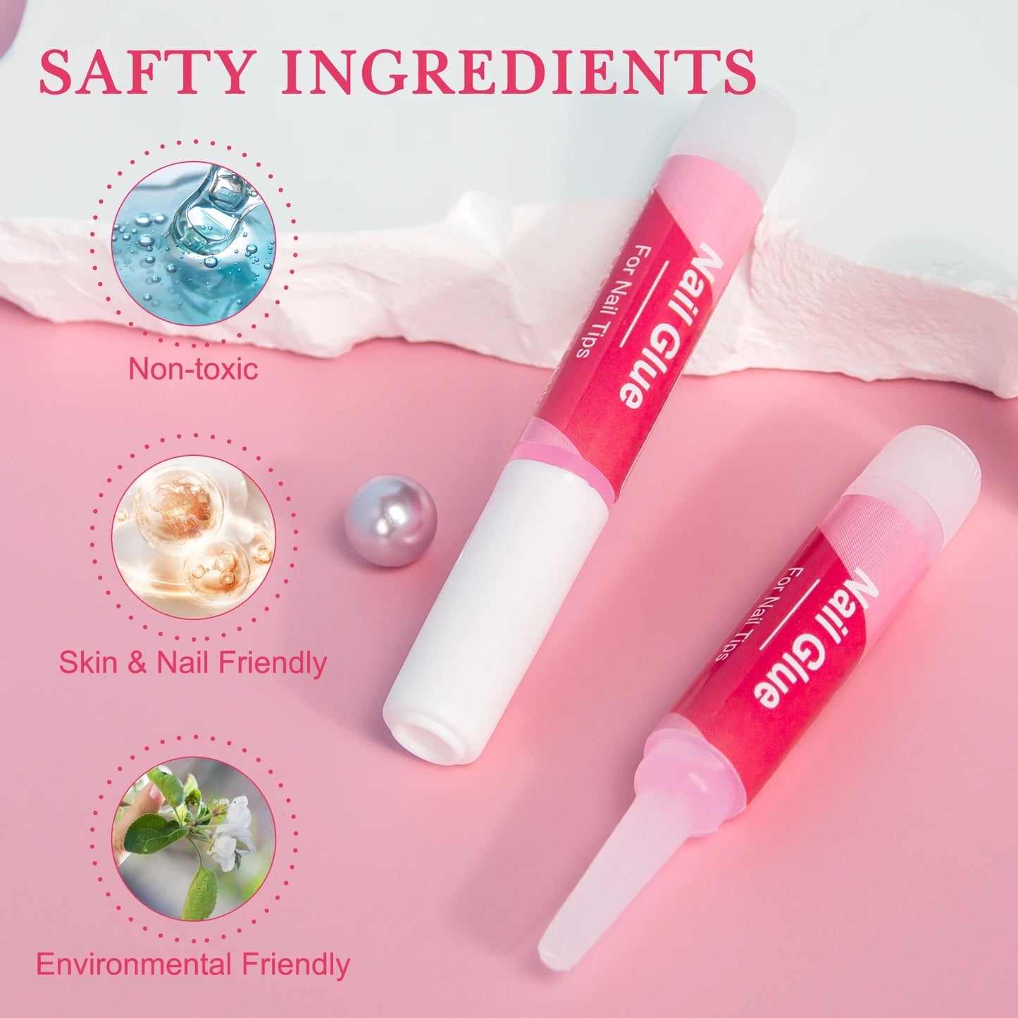 Press-On Nail Glue Kit (14 Tubes)