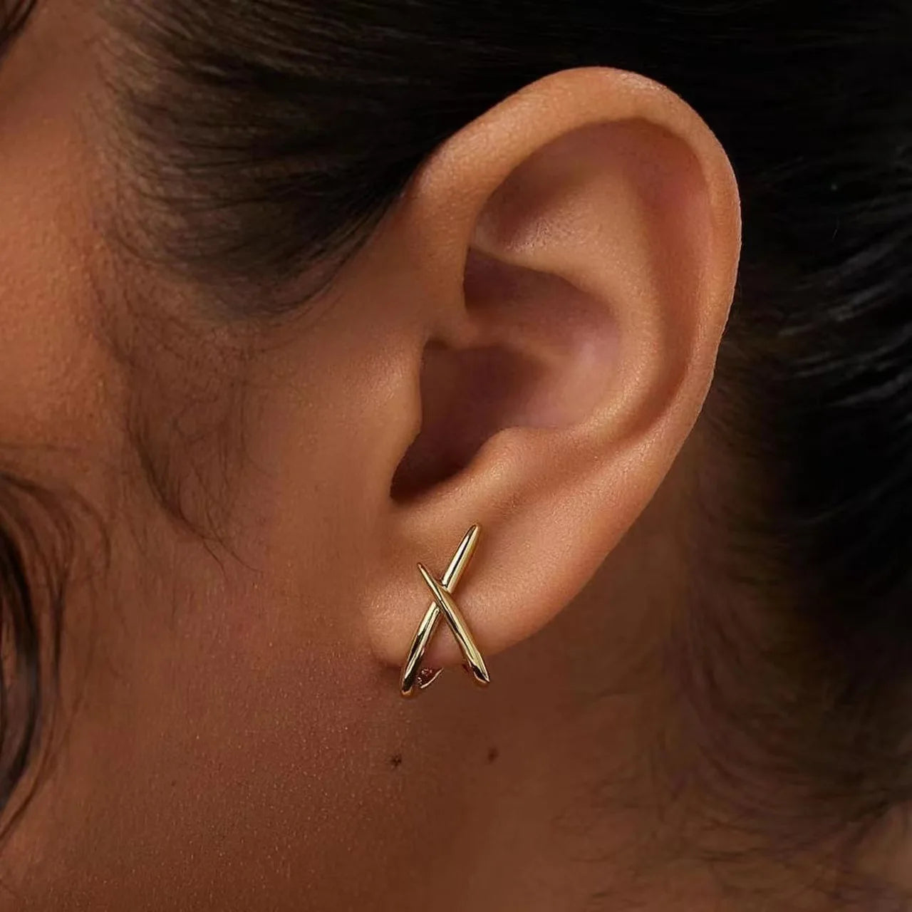 Geometric Ball Stud Earrings – Stainless Steel Gold & Silver