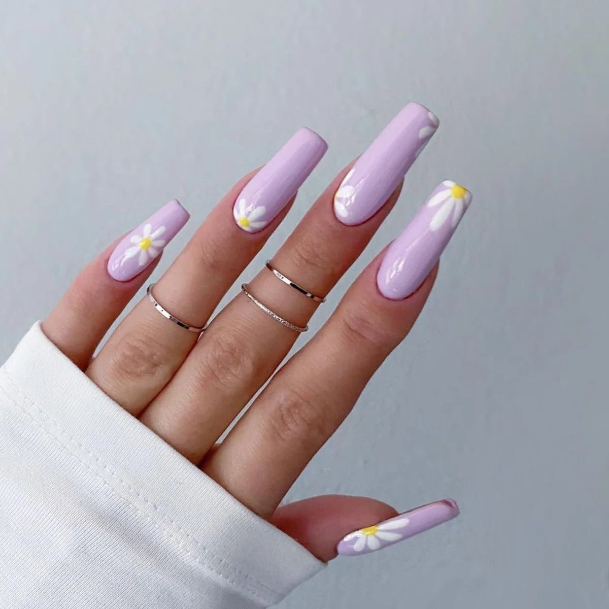 Pink Butterfly Glitter Press-On Nails - French Ballet