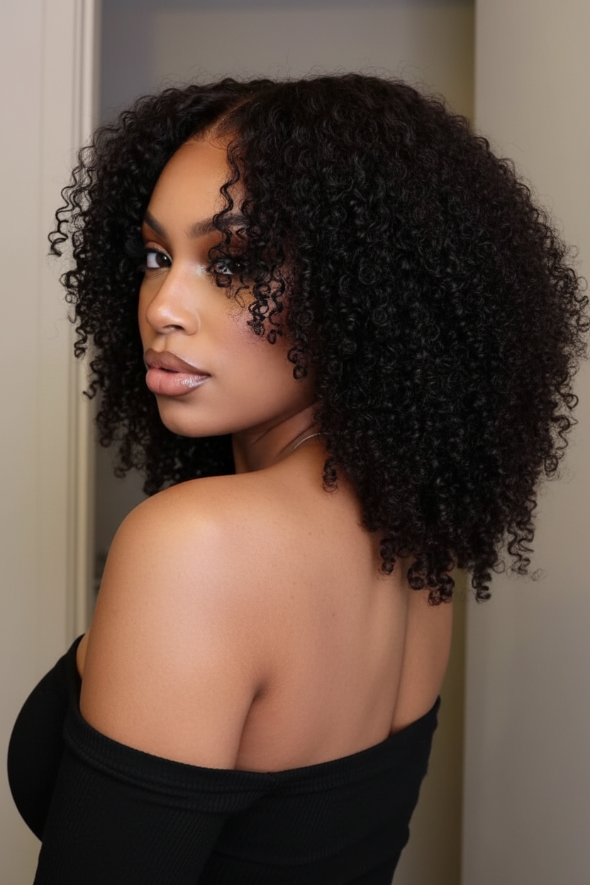 Back view - Curly wig