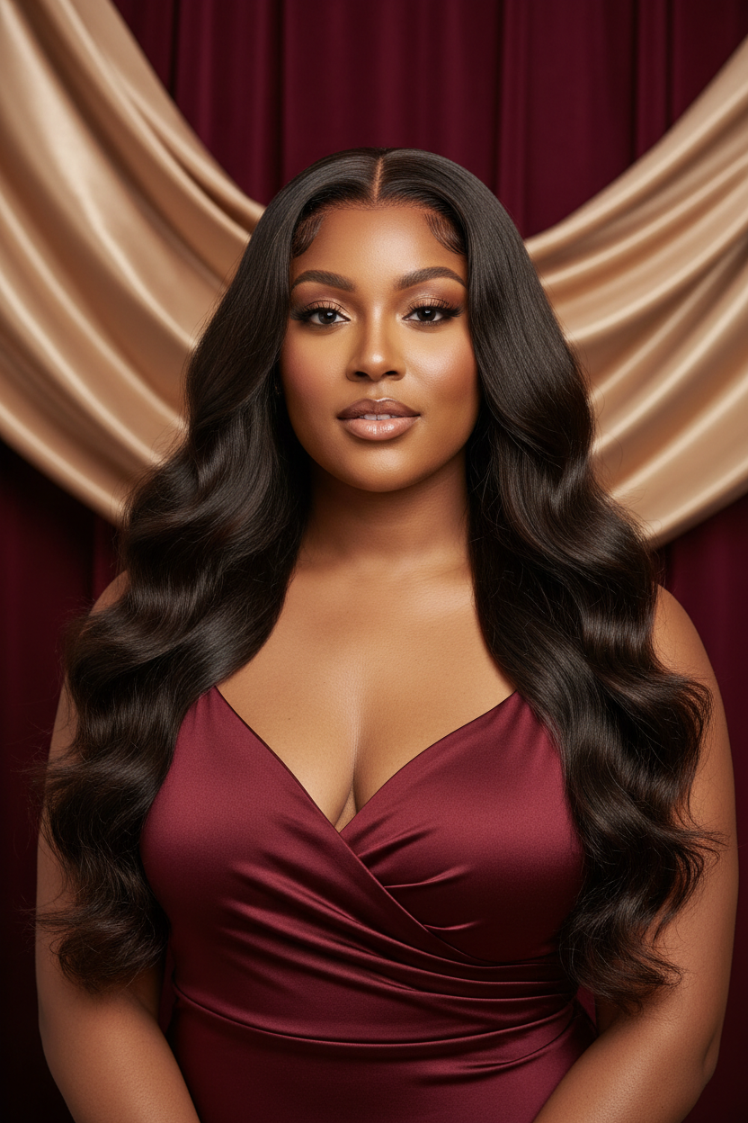 Body Wave Wig - Curvy Caramel Model
