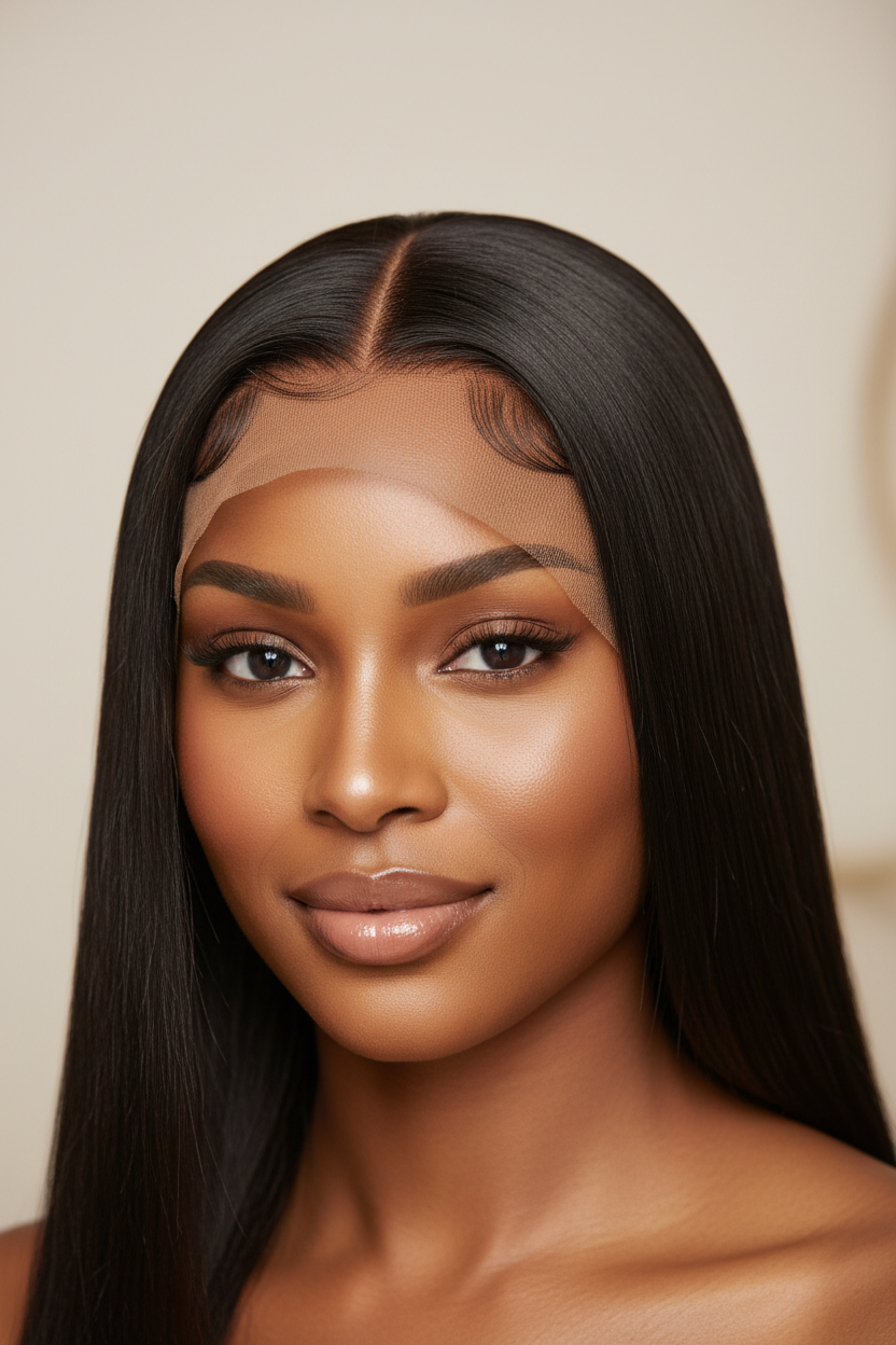 Close-up - Natural lace hairline