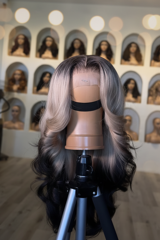 Grey Wig — Blurred Background