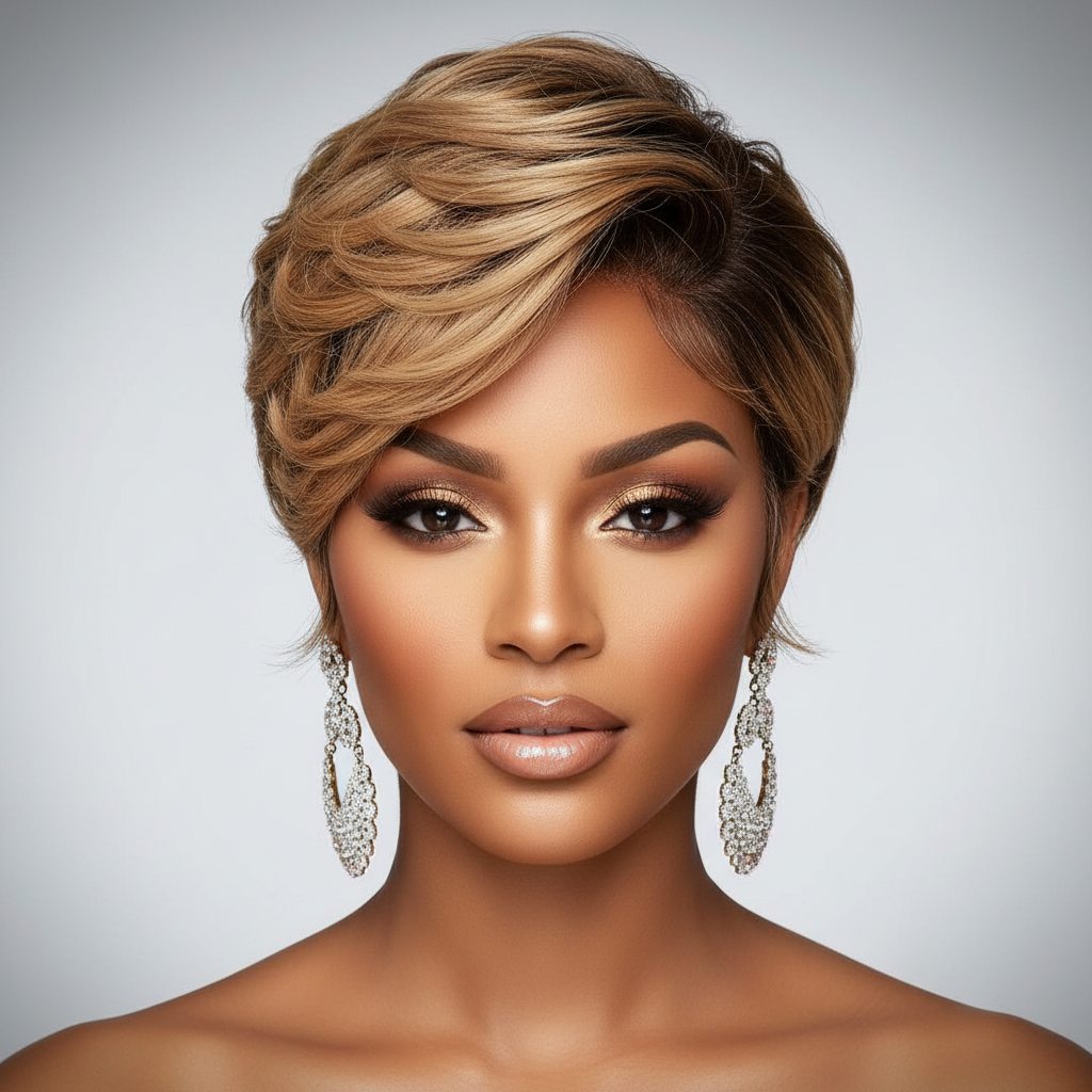 Honey Blonde Pixie